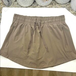 Tan Drawstring Skort